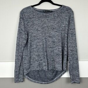 Athleta Breezy Long Sleeve  Size Small Navy Sweatshirt yoga activewear